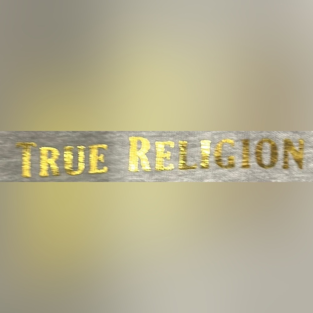 New WOT Size 4 True Religion Kids' Gold Accent Tees in Gray and Black - Picture 3 of 10